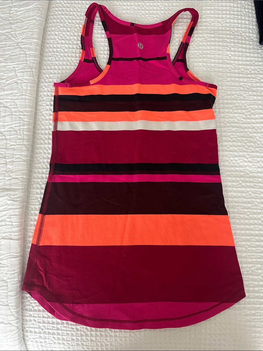 lululemon athletica Striped Racerback Tank in Pink, Orange, Black, White